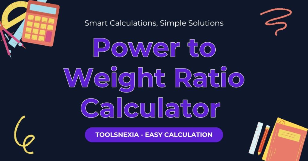 Power to Weight Ratio Calculator